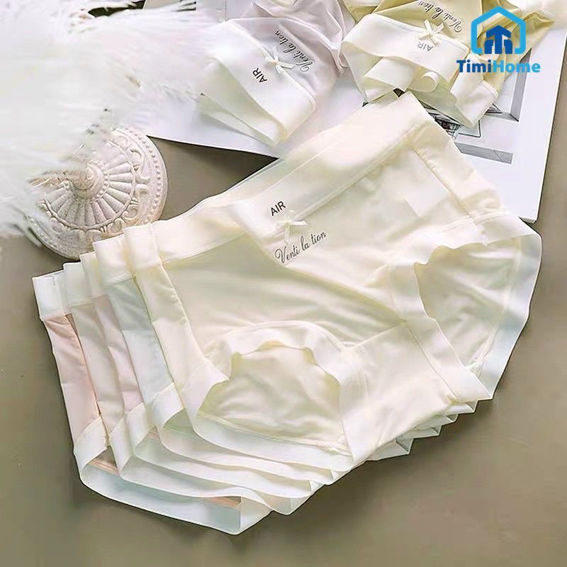 Set 10 Quần Lót Nữ Su Lụa Tàng Hình Chữ Air. Quần Lót Nữ Tàng Hình Lụa Băng Siêu Nhẹ