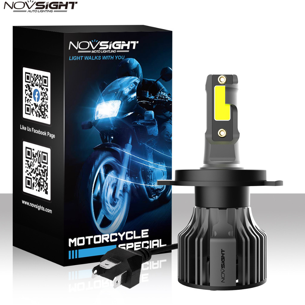 Đèn pha xe máy LED Novsight N39 H4 Mini Thiết kế 36W 5000LM 6000K một bóng đèn