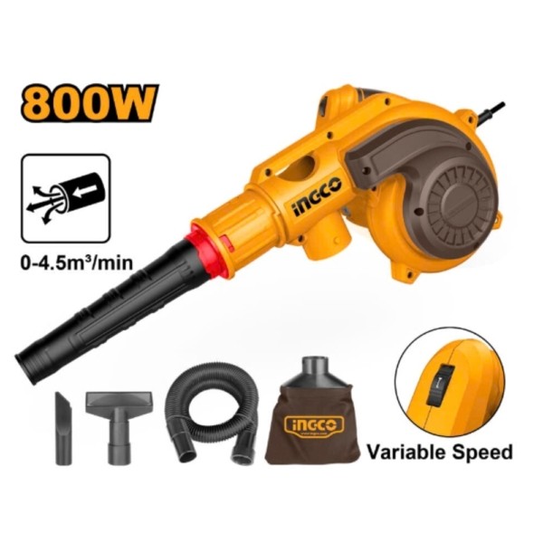 800W Máy Thổi Bụi Công Nghiệp INGCO AB8008, Máy hút bụi 2 chế độ