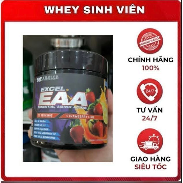 [Có sẵn] Outangled Excel EAA 300g – 9g EAA Phục Hồi Cơ, Tăng Sức Bền Khi Tập - 30 lần dùng  Whey Sin