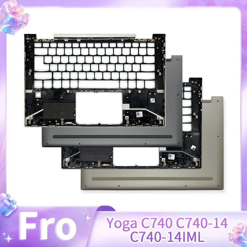 Laptop Mới Thay Thế Dành Cho Yoga C740 C740-14 C740-14IML Palmrest Trên Dưới Đáy Màu Xám / Vàng