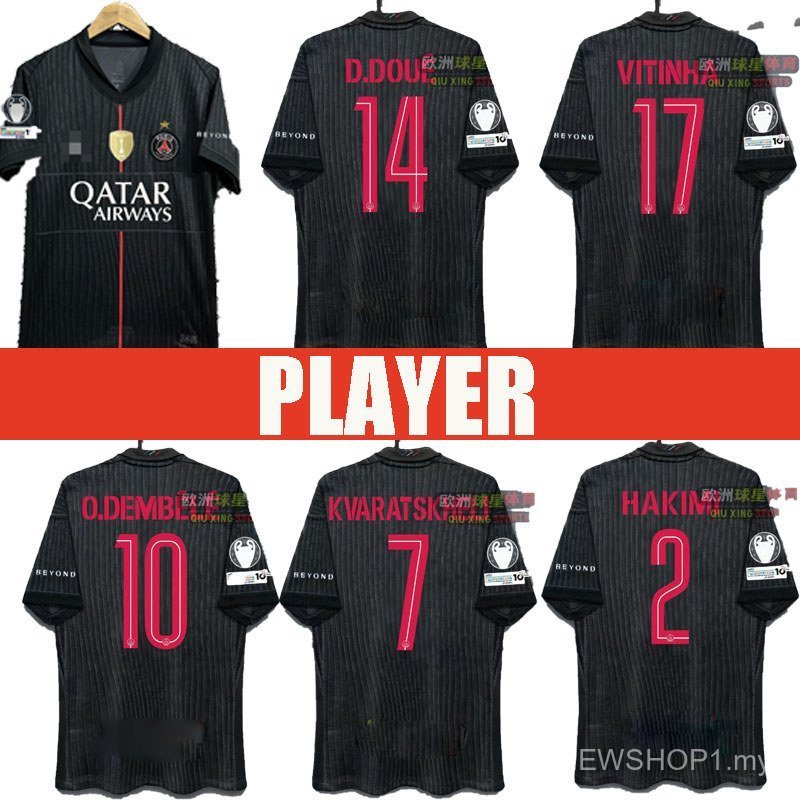 MỚI 25 26 PSG Cầu thủ thứ 4 Số phát hành O.DEMBELE O.DEMBELE áo bóng đá áo bóng đá nam