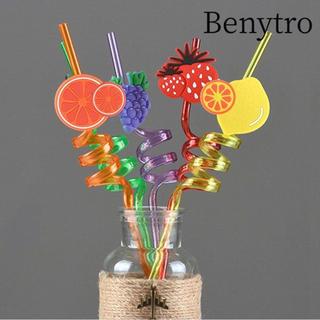 Benytro BENYTRO 1 / 5 Ống Hút-Plastic Nhiều Màu Sắc Dự Tiệc Cung Cấp Nhiệt Độ Ống Hút Trái Cây Chủ Đề