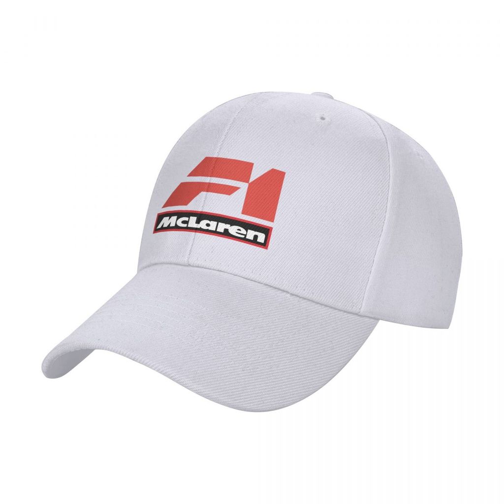 Mũ bóng chày logo McLaren F1 unisex, chất liệu polyester, thiết kế thời trang màu trơn