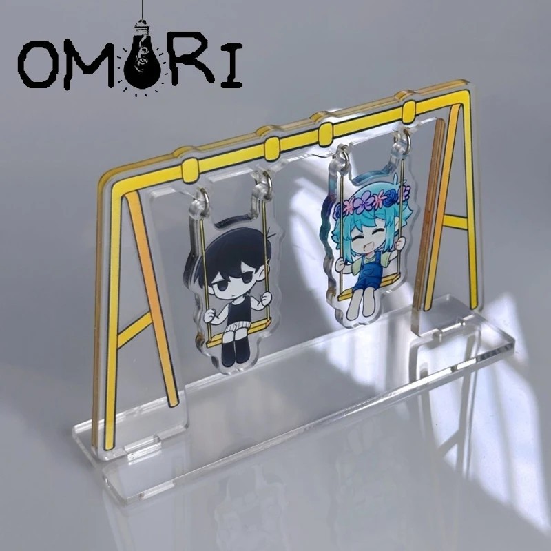 Standee OMORI mô hình mica Acrylic xích đu Sunny Basil Aubrey trang trí bàn học quà tặng fan game Om