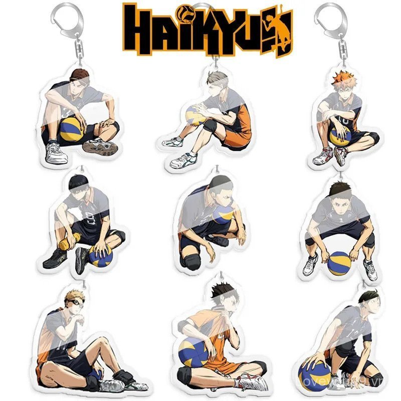 Anime Haikyuu Kageyama Tobio Hinata Shoyo Cosplay Móc Khóa Unisex Acrylic Mặt