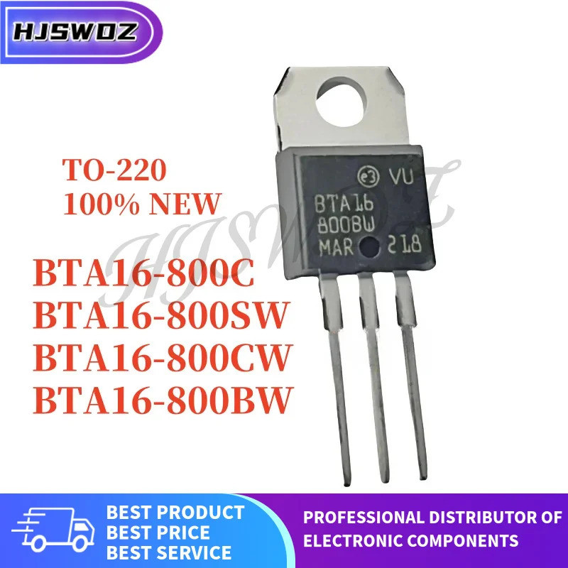 10 Chiếc Thương Hiệu Mới BTA16-800C BTA16-800BW BTA16-800CW BTA16-800SW BTA16 TO-220 Transistor Công
