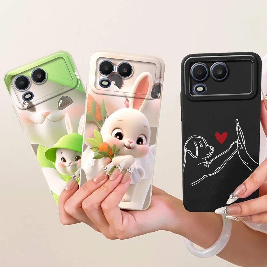 Dành Cho Itel A200 Plus Ốp Lưng Chó Thỏ Hoạt Hình Bao Silicon Mềm Mờ Ốp Lưng Điện Thoại Itel A200 Pl