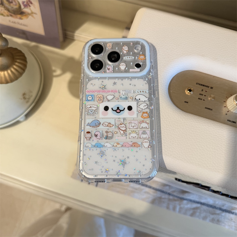 Dành Cho iPhone 16 17 13 14 15 pro max Case ins Dễ Thương Mềm Mại Dễ Thương Trẻ Em Hoạt Hình Minh Họ