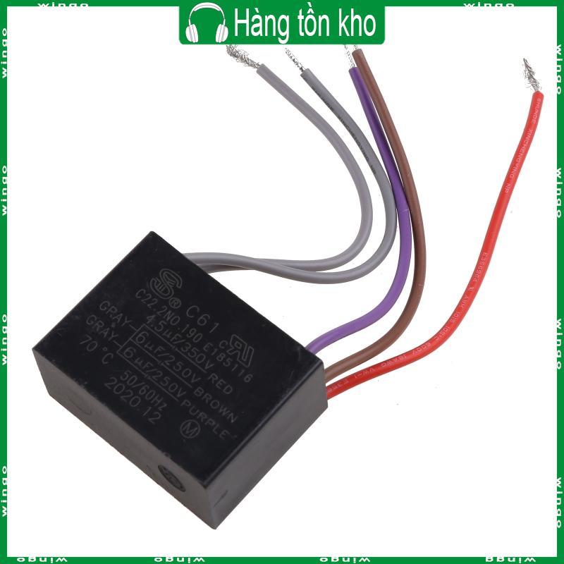 Tụ điện quạt trần WIN CBB61 4 5uf + 6uf + 6uf 5 dây 250V 5 tốc độ Tụ điện khởi động