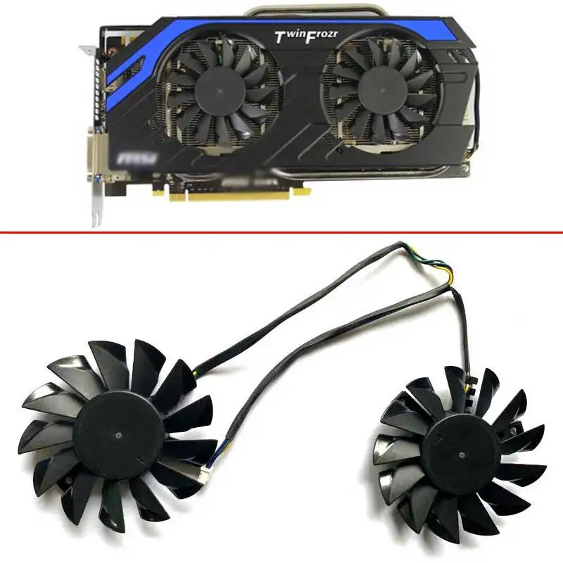 Quạt Làm Mát MỚI DIY 75mm 4pin PLD08010B12HH Dành Cho MSI N660 660TI 650 650TI R6950 HD6950 Đồ Họa G