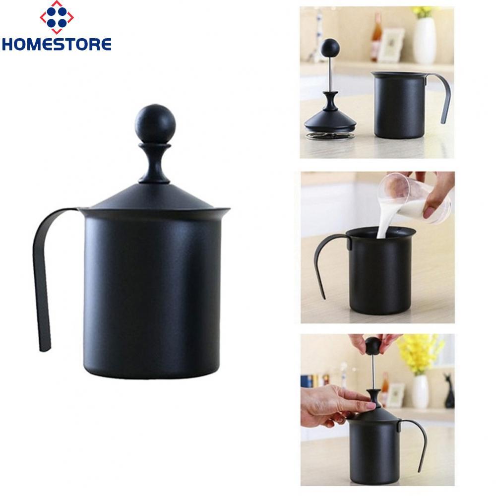 [Homestore]Milk Frother Double-layer Filter Manual Operation Fast Frothing Compact Portable