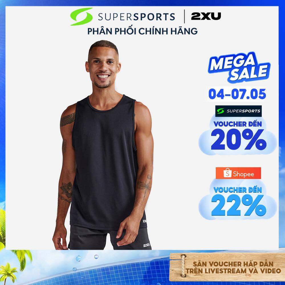 Áo Ba Lỗ Nam 2XU Aero - Đen - MR6676a-BLK/SRF