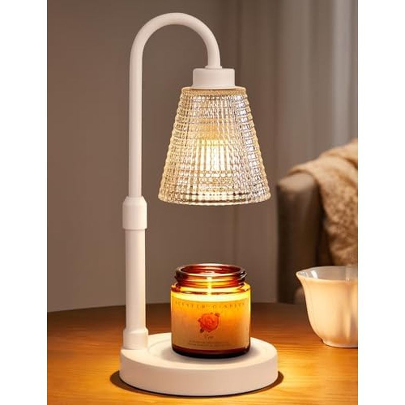 Candle Warmer Lamp with Timer, Dimmable Candle Warmer for Jar Candles, Height Adjustable Wax Melts W