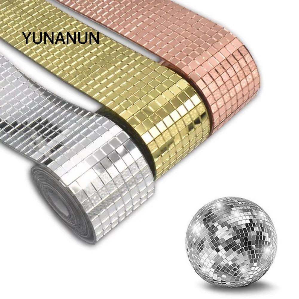 Gương gạch khảm YUNAUN, Nhãn dán gương bóng vũ trường thủ công bằng kính, Gương tường nền tự dính hì