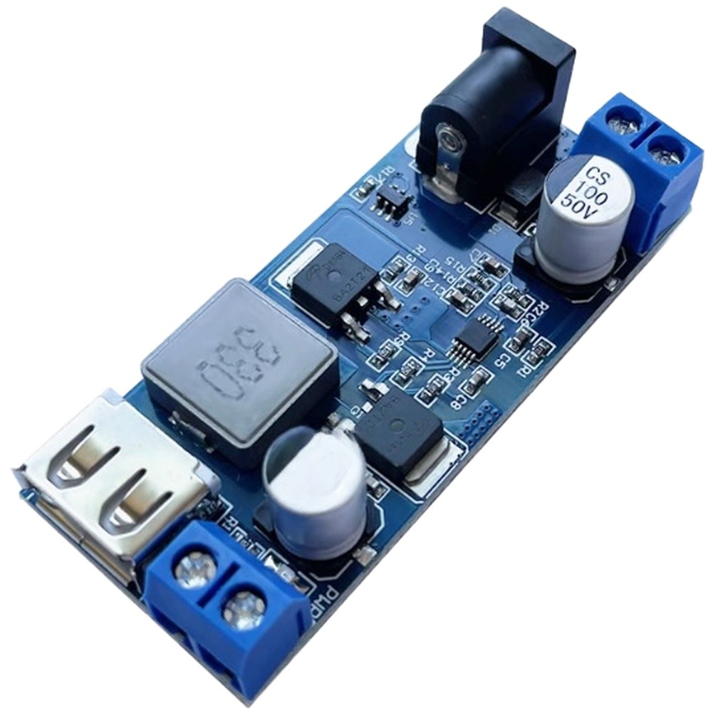 Mô-đun DC-DC được điều chỉnh 5V 5A Phạm vi đầu vào 9V-36V Đầu ra USB A và Type C