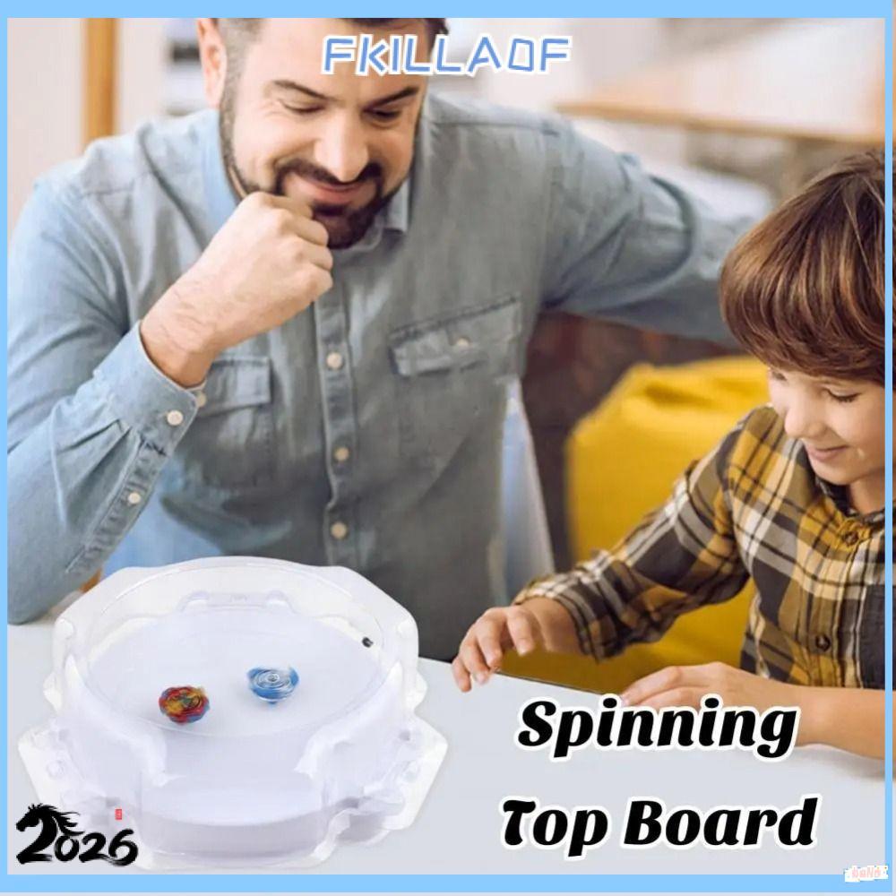 FKIL Spinning Top Board, White Large Beyblade Stadium, Portable Spinning Top Bền Battle Arena Kid Gi