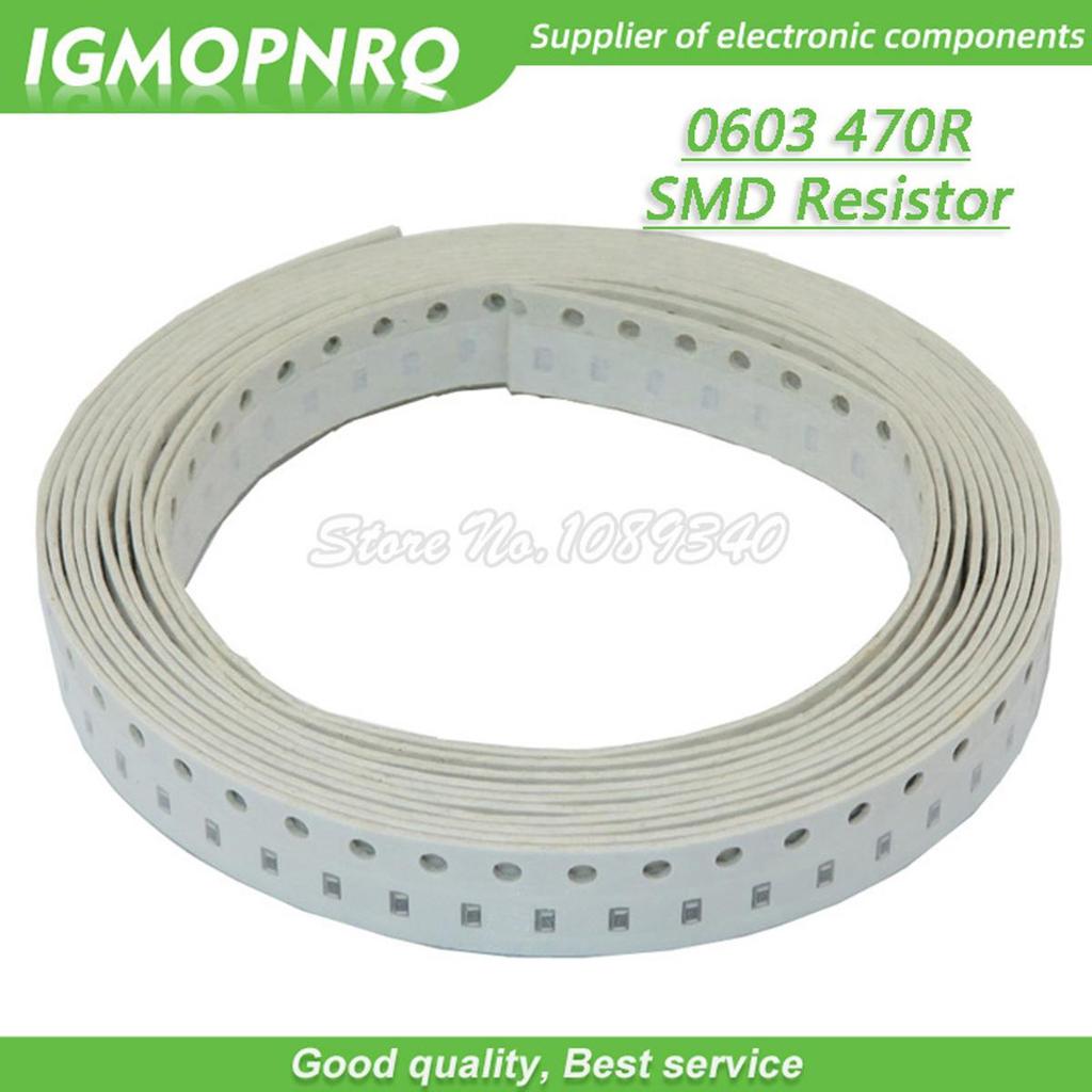 300 CÁI 0603 Chip Điện trở cố định Điện trở SMD 470 ohm 470R 471 GMOPNRQ