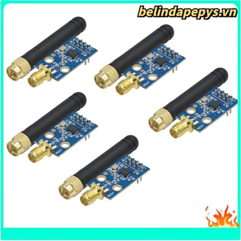 Bộ 5 Mô-đun thu phát tần số vô tuyến CC1101 với Mô-đun thu phát không dây ăng-ten SMA cho 433MHZ