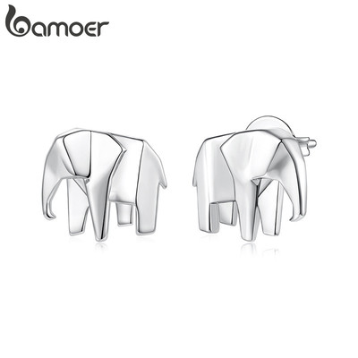 Bông Tai Bamoer Gấp Voi Trang Sức Thời Trang Cho Nữ Quà Tặng
