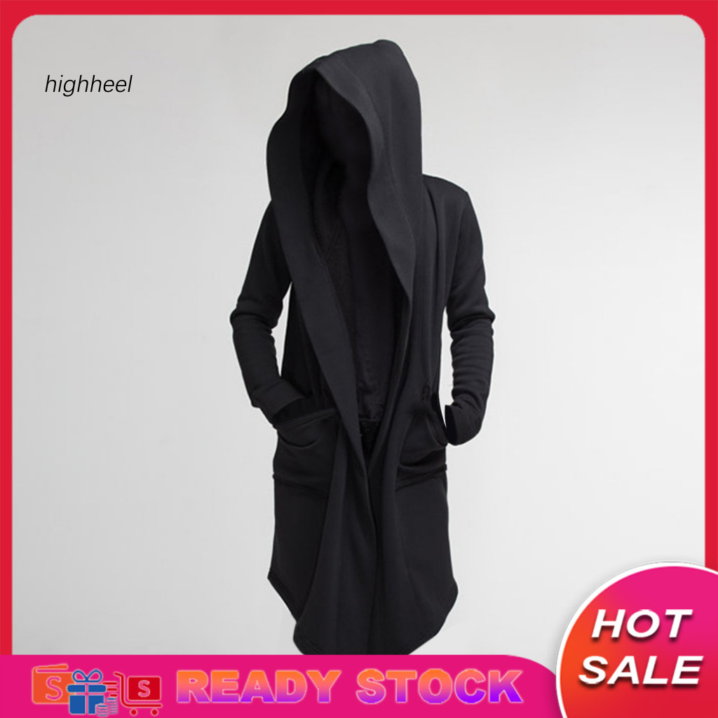 <[Áo Khoác Nam Oversized Có Mũ và Màu Đơn Sắc - Cardigan Trench Coat Thu]]>