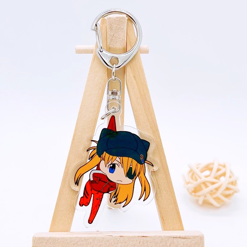 Neon GENESIS EVANGELION Acrylic Keychain EVA Anime Cartoon Ayanami Rei Asuka Langley Soryu EVANGELIO