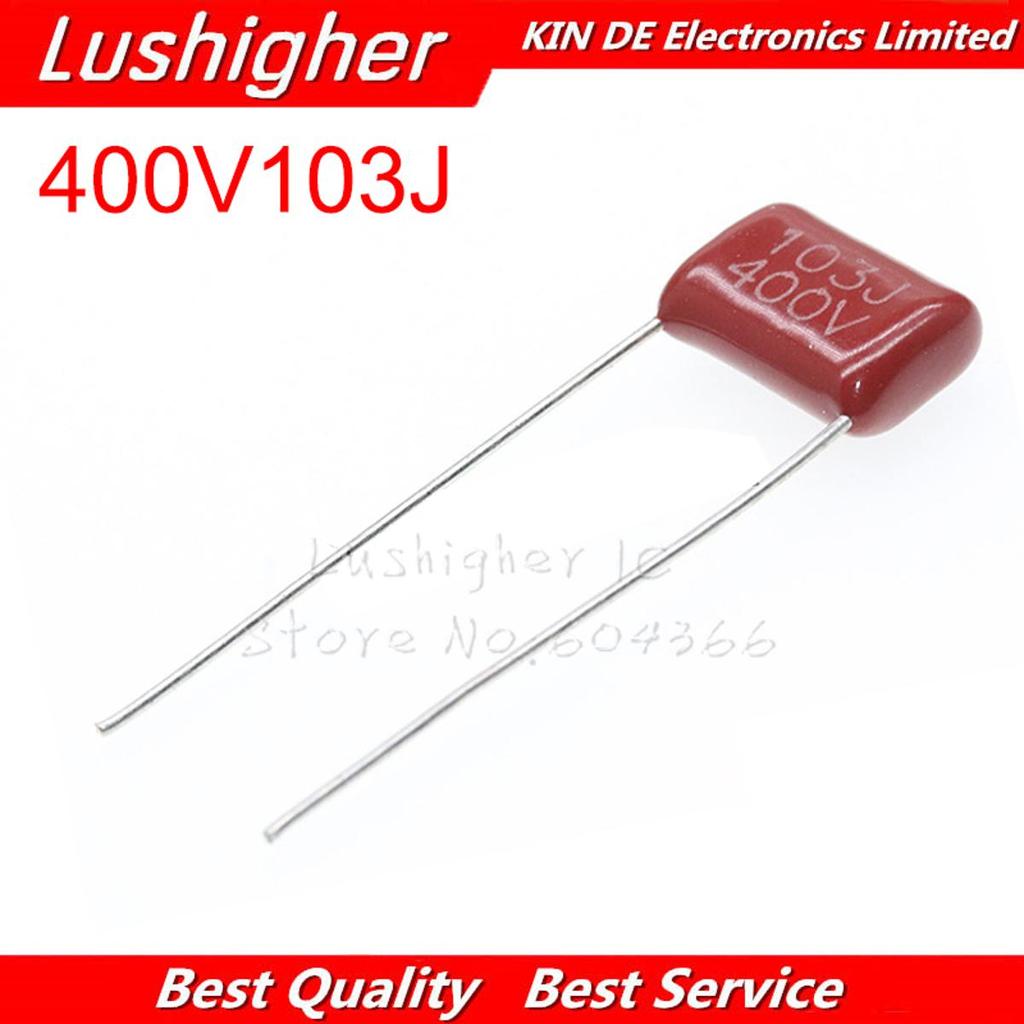Bộ 50 400V103J CBB 0.01UF 10NF 103J 103 400V Pitch 10MM CBB Polypropylene Phim Tụ Điện