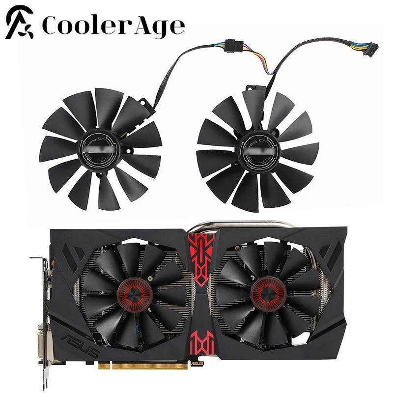 Quạt Card Video Cho ASUS GTX 780 780Ti 970 980 980Ti R9 280 290 280X 290X 95MM T129215Quạt GPU SU 5P