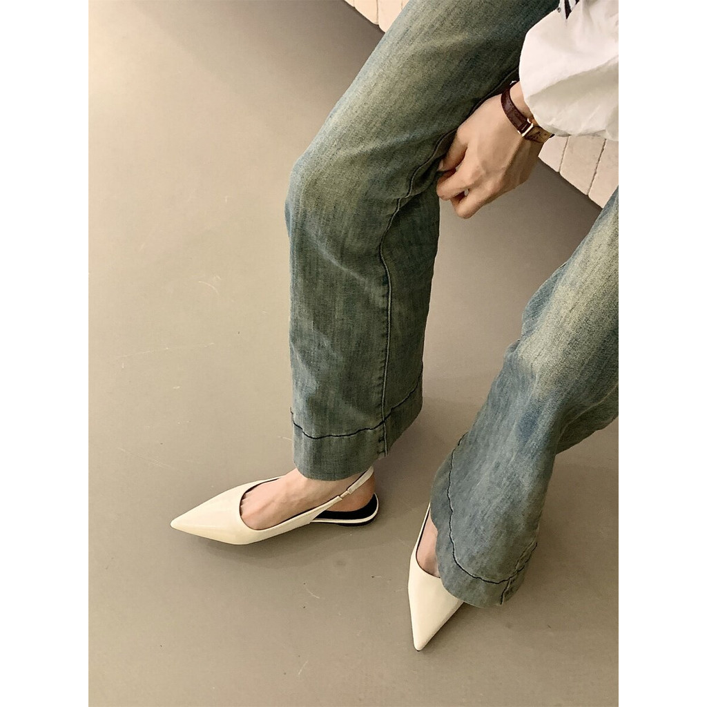 Windy'shoes - Giày Sandal nữ mũi nhọn nơ ngang đế bệt mã SD-0360 | BigBuy360 - bigbuy360.vn