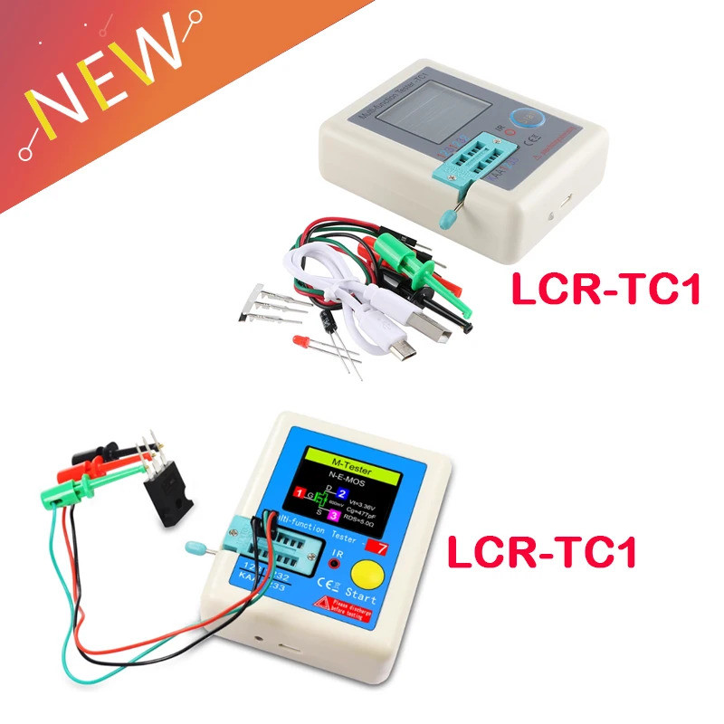 LCR-T7 Transistor Tester Đồng hồ vạn năng Màn hình đầy màu sắc TFT cho Diode Triode MOS / PNP / NPN 