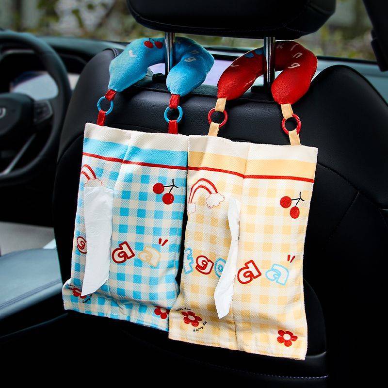 Hanging Tissue Bag Car Tissue Box Car Chair Back Good-looking Cute Tissue Storage Bag Car Tissue Box