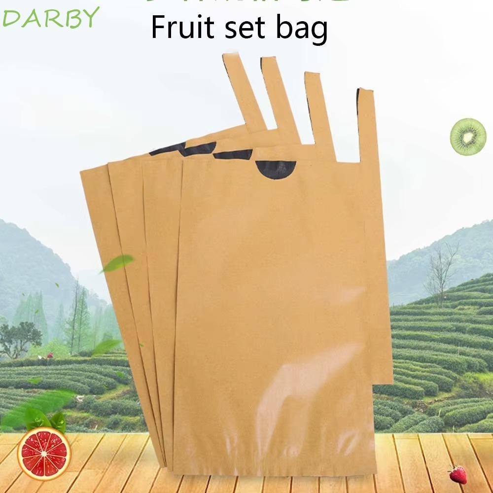DARBY 100 Túi Bảo Vệ Trái Cây Orchard, Vỏ Bảo Vệ Nho Chống Thấm Nước Chống Chim, Túi Giấy Rau Quả Ch