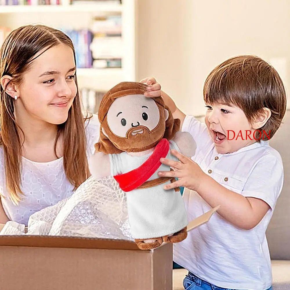 Búp bê sang trọng gia đình thánh DARON, Đồ chơi sang trọng Kawaii Jesus 25cm, Búp bê nhồi bông Chúa 