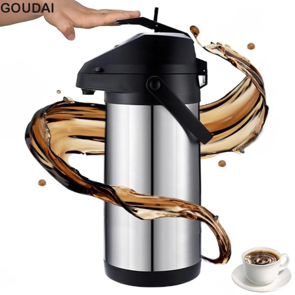 Nồi cà phê GOUDAI Airpot, Ấm đun nước giữ nhiệt cách nhiệt bằng thép không gỉ, Bình chân không Loại 