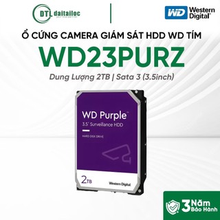Ổ Cứng HDD Camera Giám Sát Chuyên Dụng WD Tím 2TB (WD23PURZ) | Chính Hãng | Bảo Hành 3 Năm