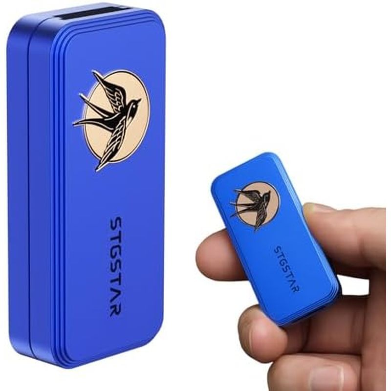 Aluminum Fidget Slider for Adults with Click Sound & Lanyard Hole - Metal Fidget Toys Stress Relief,