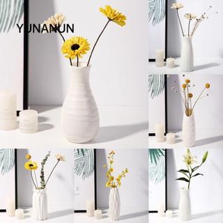 Bình hoa Bắc Âu YUNAUN, Chậu hoa nhựa sáng tạo bằng gốm giả, Hộp đựng hoa đơn giản bền bỉ hiện đại Trang trí nhà cửa
