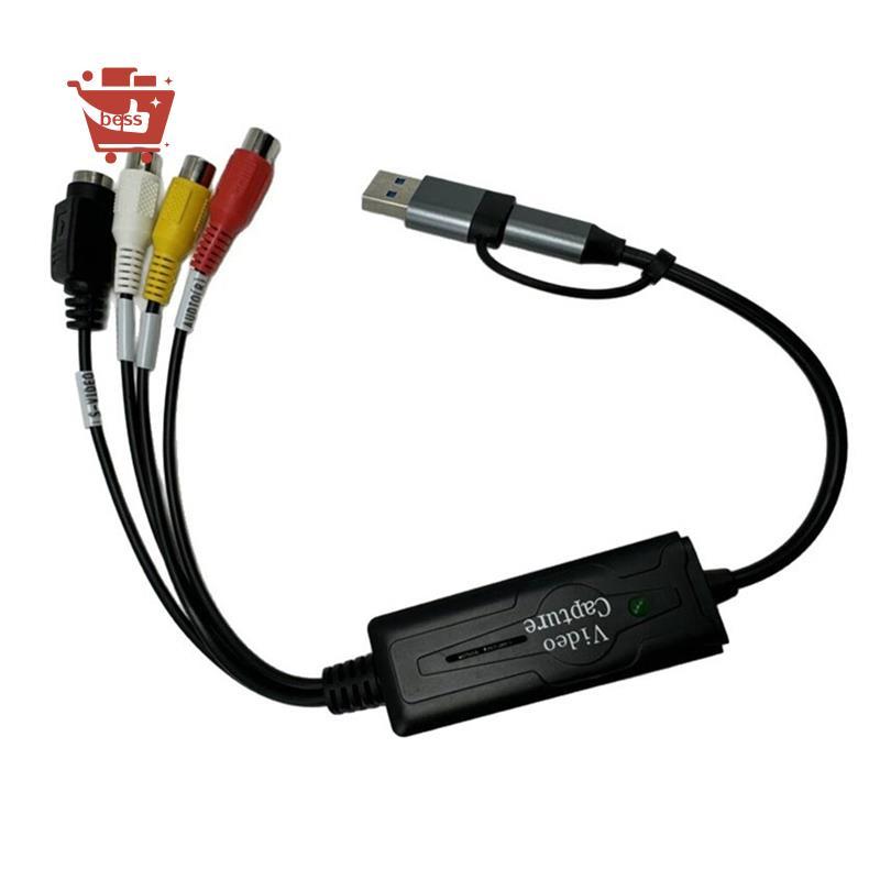 LOẠI Thẻ CCapture AV / S-Video sang USB 2.0 Loại C Thẻ ghi video USB 2.0 Loại C AV S Bộ chuyển đổi t