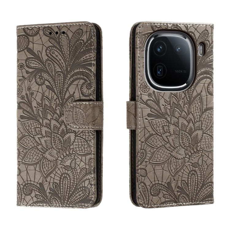 Để giao hàng Ren Hoa Dập Nổi Flip Leather Phone Case cho vivo iQOO 15 / vivo Y500 5G / vivo iQOO 12 