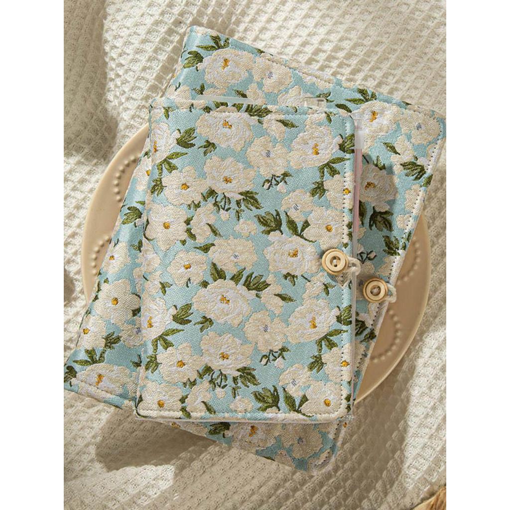 2026 Vải Gardenia thêu a5a6 Sổ tay lá rời Văn học Sổ tay tươi Sổ tay chống cháy nổ Vải Gardenia Rơm 