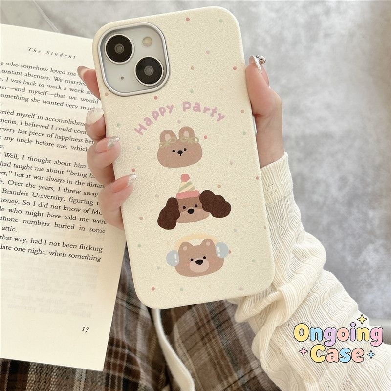 Cho Oppo A36 A60 A38 A3X A6X A5i A78 A15 A6 Pro A58 A3 A5X A18 A5 A16K Reno15 Bao điện thoại Gấu Chó Dễ Thương Tiệc Tùng