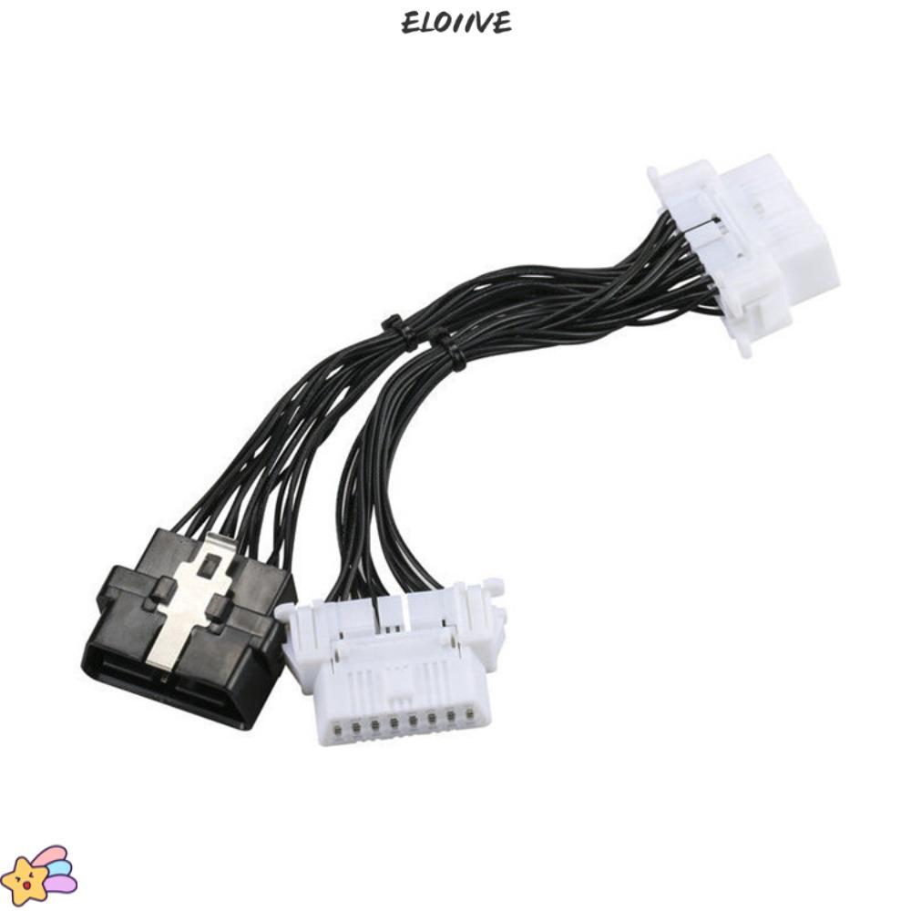 Cáp nối dài bộ chia Obd2 ô tô ELO11VE, Cáp nối dài 16 chân Obd2 Một đầu đực sang hai, Cổng ổn định O