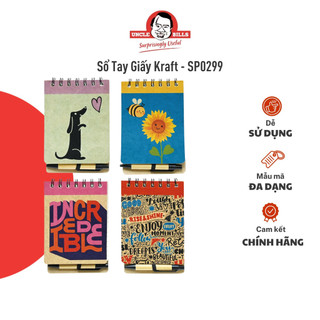 Sổ tay ghi chép giấy kraft 60 trang uncle bills sổ tay đẹp nhỏ gọn có lò xò - sp0299
