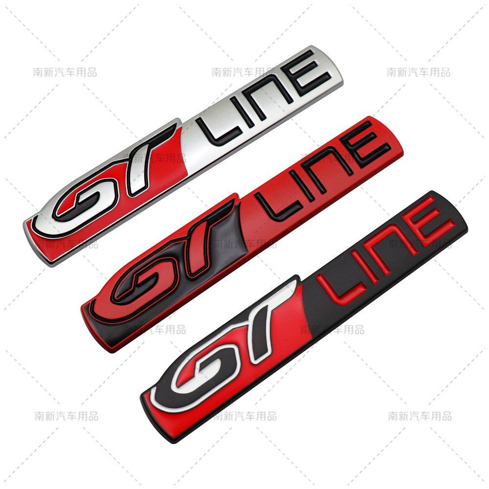 G GT LINE Nhãn Dán Xe Ô Tô Logo GT LINE Nhãn Dán Kim Loại Thích Hợp Cho Peugeot Renokia Body Side Lo