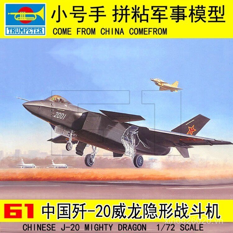 Trumpeter 01663 Máy bay chiến đấu lắp ráp Model J-20 1 / 72 Trung Quốc J-20 Veyron J20 Fighter JP7V