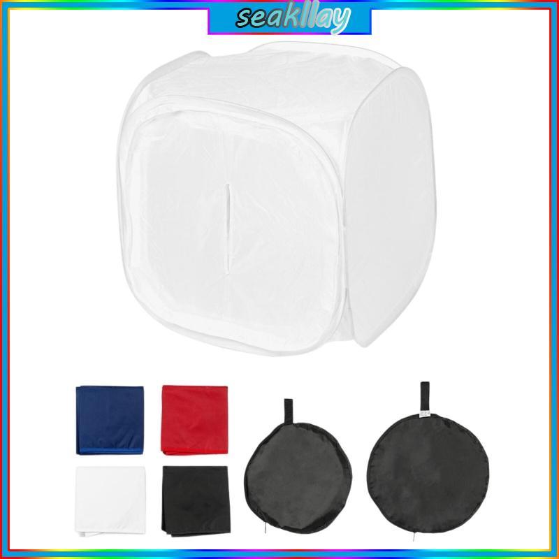 SC 30Cm Hộp Đèn Có Thể Gập Lại Lều Studio Ảnh Lều Softbox Với 4 Bộ Ảnh Phông Nền Có Thể Giặt Được Ch