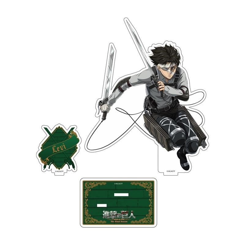 Móc Khoá, Mô Hình Standee Anime Shingeki No Kyojin Attack on Titan Eren Mikasa Levi Trang Trí Bàn Họ
