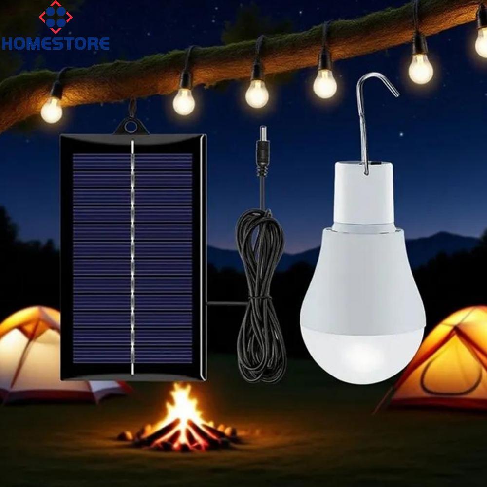 [Homestore]Portable Camping Light LED Bulb Solar Rechargeable Light Outdoor Lighting