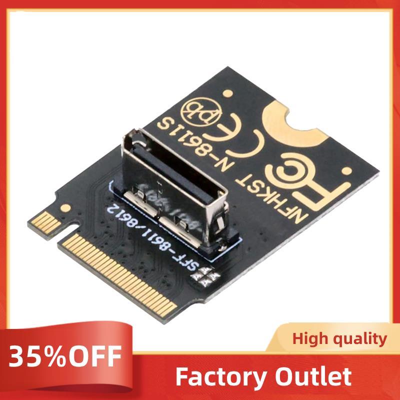 2230 NVMe M.2 Nam Sang Oculink SFF-8612 SFF-8611 PCI-E4.0 67 Pin Nữ Dọc Host Adapter Cho NVME U.2 SS