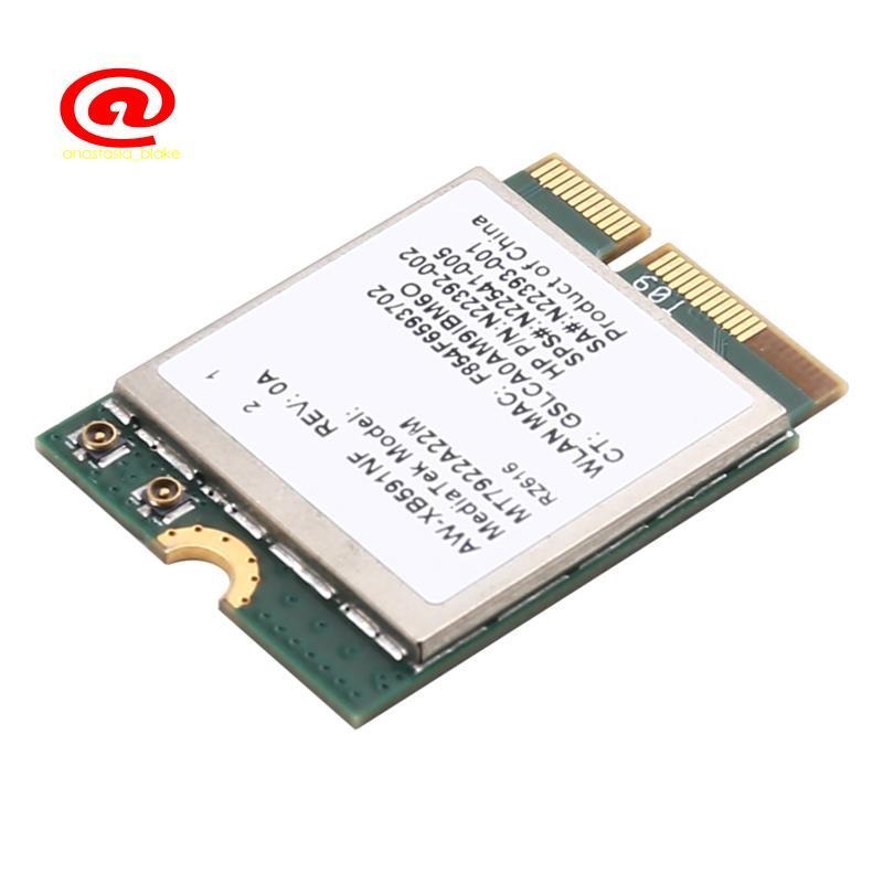 Bộ chuyển đổi mạng WiFi 6E không dây MT7922 M. 2 Thẻ 5374Mbps BT 5.3 Tri Band 2.4G / 5G / 6Ghz Win 1